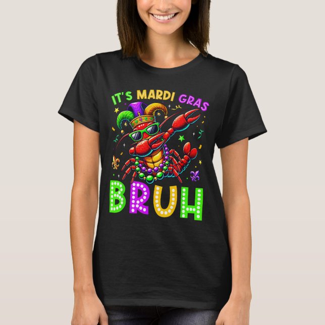 It's Mardi Gras Bruh Dabbing Crawfish Carnival Boy T-Shirt (Vorderseite)