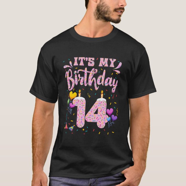 It'S My 14Th Doughnut Happy 14 T-Shirt (Vorderseite)