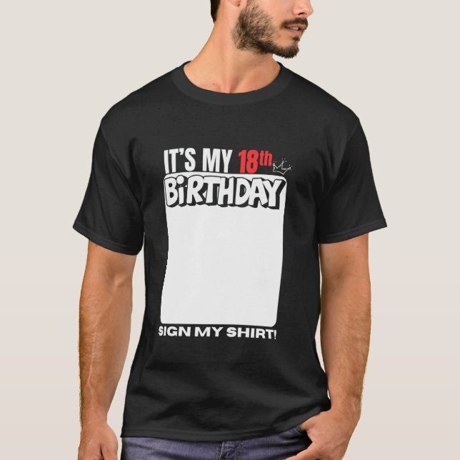 It's My 18th Birthday 18 Years Old Birthday Party  T-Shirt (Vorderseite)