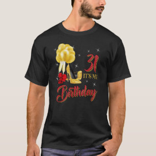 It's My 31st Birthday Shirt 31 Years Old Red Rose