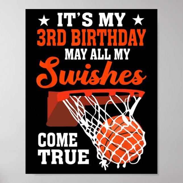 It's My 3rd Birthday Sketll 3 Year Old  Poster (Vorne)