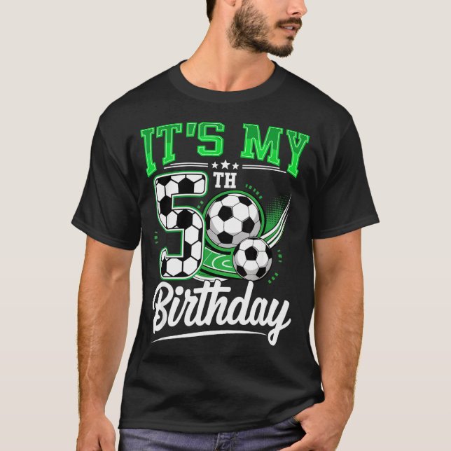 It's My 5th Birthday Boy Soccer Ball 5 Year Old Nu T-Shirt (Vorderseite)