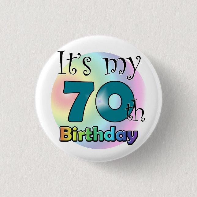It's my 70th Birthday (Blue) Button (Vorderseite)