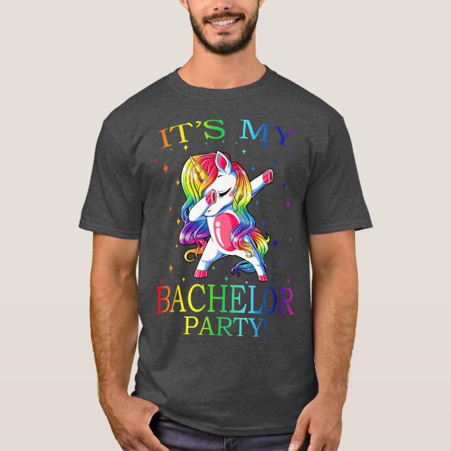 Its My Bachelor Party Unicorn T-Shirt (Vorderseite)