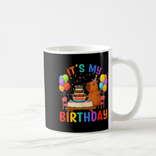 Its My Birthday Capybara Lovers Birthday Party Kid Kaffeetasse (Rechts)