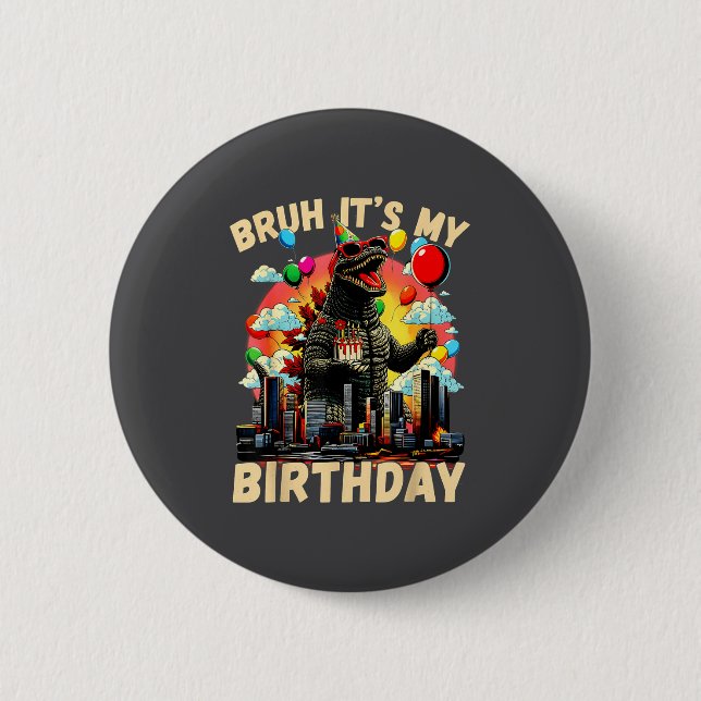 It's My Birthday Kaiju Birthday Party Japan Monste Button (Vorderseite)