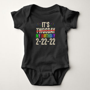 Its My Birthday On Twosday 22nd 2022 Baby Strampler