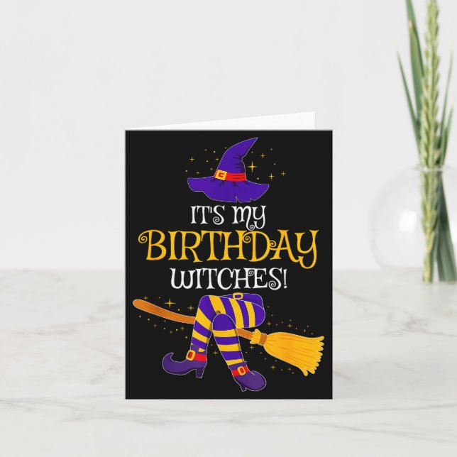 It's My Birthday Witches! Family Matching Costume  Karte (Vorderseite)