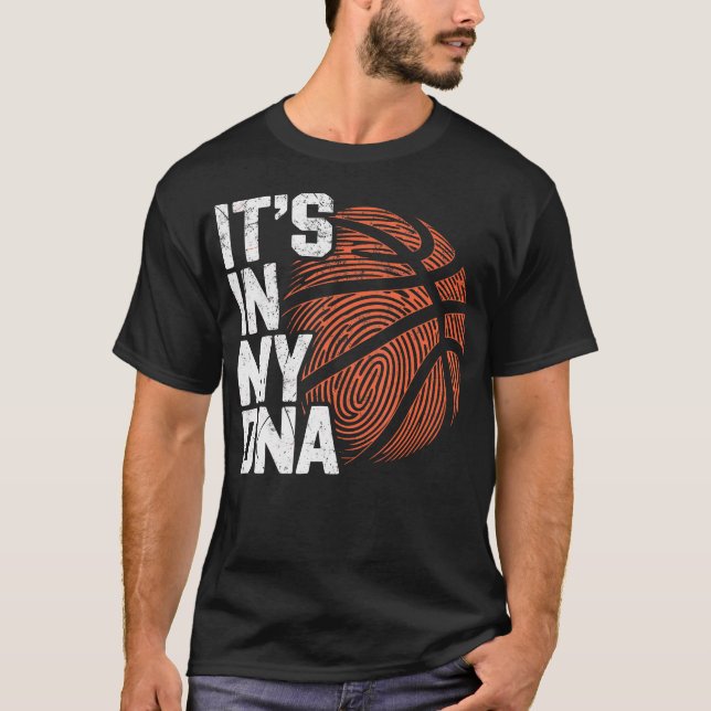 It'S My Dna Basketball Player Dad Basketball Fans  T-Shirt (Vorderseite)