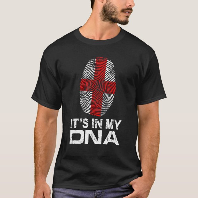 IT'S MY DNA IN flag national pride fingerprint Eng T-Shirt (Vorderseite)