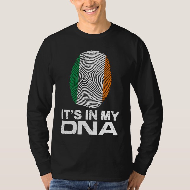 IT'S MY DNA IN Flag National Pride Fingerprint Ire T-Shirt (Vorderseite)