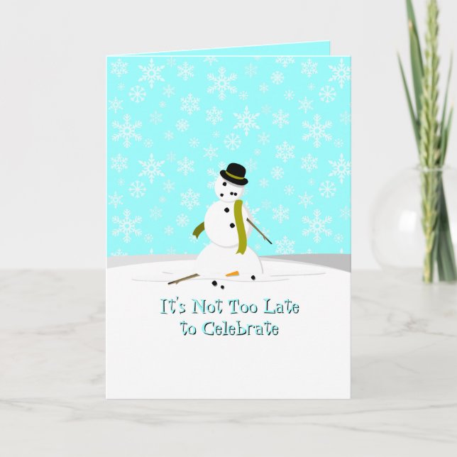 It's Not Too Late Dankeskarte (Vorderseite)