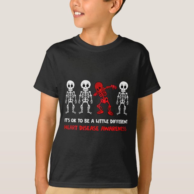 It's Ok To Be A Little Different Heart Disease Awa T-Shirt (Vorderseite)