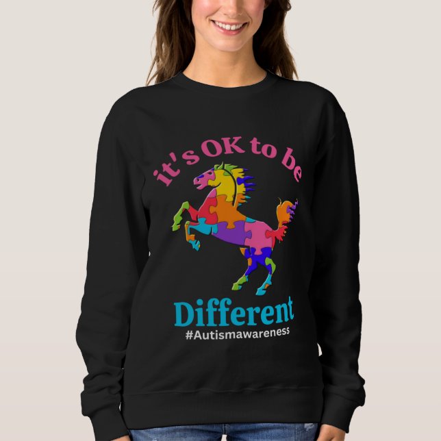 Its Ok To Be Different Autism Awareness Acceptance Sweatshirt (Vorderseite)