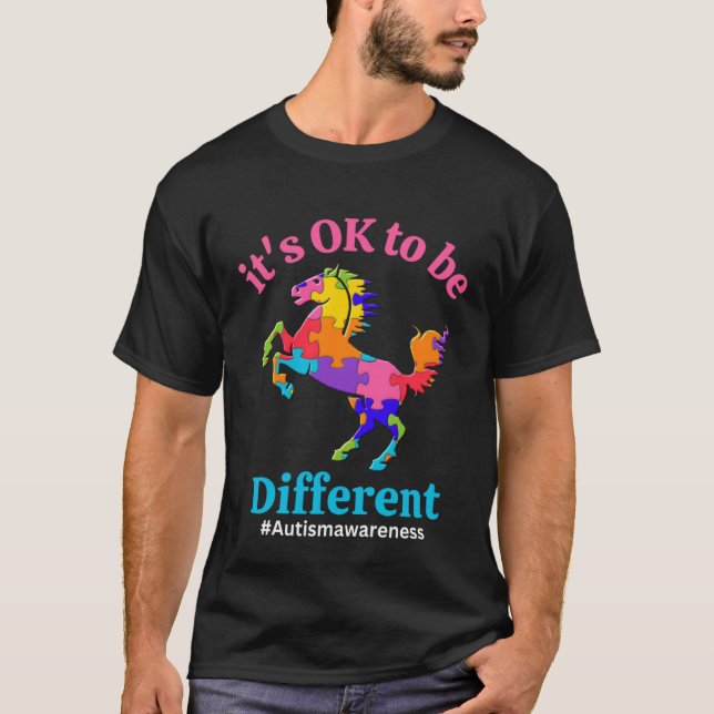 Its Ok To Be Different Autism Awareness Acceptance T-Shirt (Vorderseite)