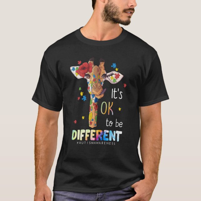 Its Ok To Be Different Autism Awareness Acceptance T-Shirt (Vorderseite)