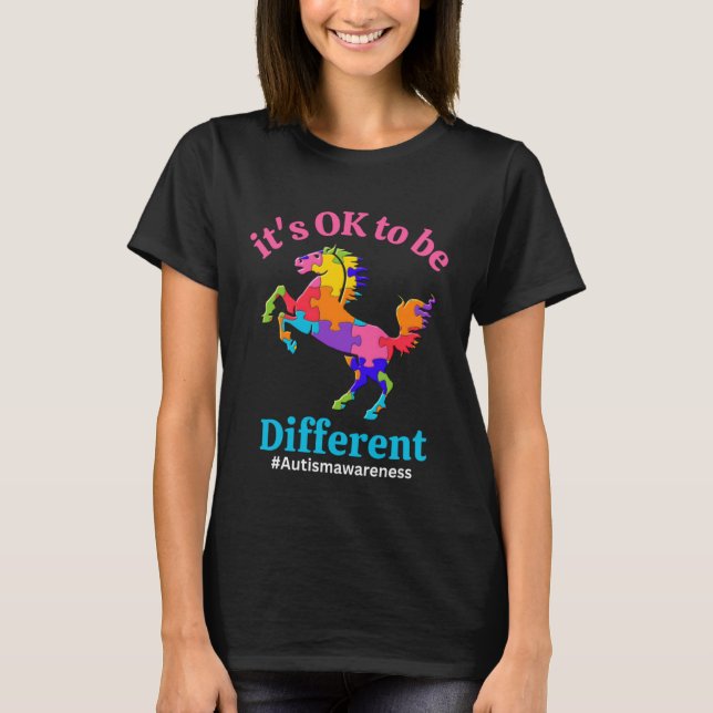Its Ok To Be Different Autism Awareness Acceptance T-Shirt (Vorderseite)