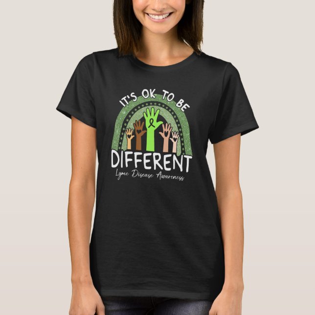 It's Ok To Be Different Lyme Disease Awareness Lim T-Shirt (Vorderseite)