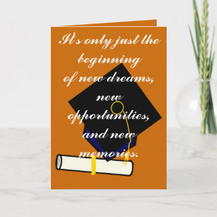It's Only Just the Beginning Graduation Card Karte