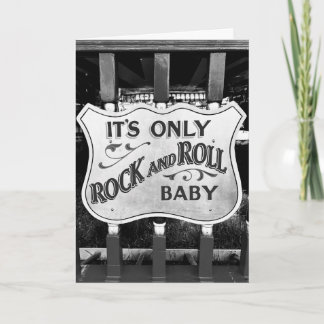 'It's Only Rock and Roll Baby' Dankeskarte