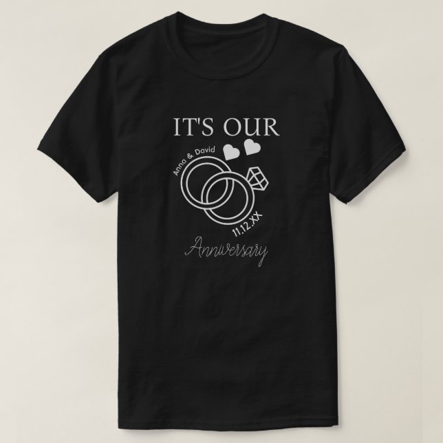 It's Our Anniversary Wedding Gift For New Couple T-Shirt (Design vorne)