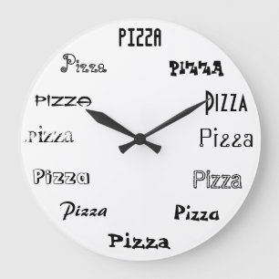 It's Pizza Time Große Wanduhr