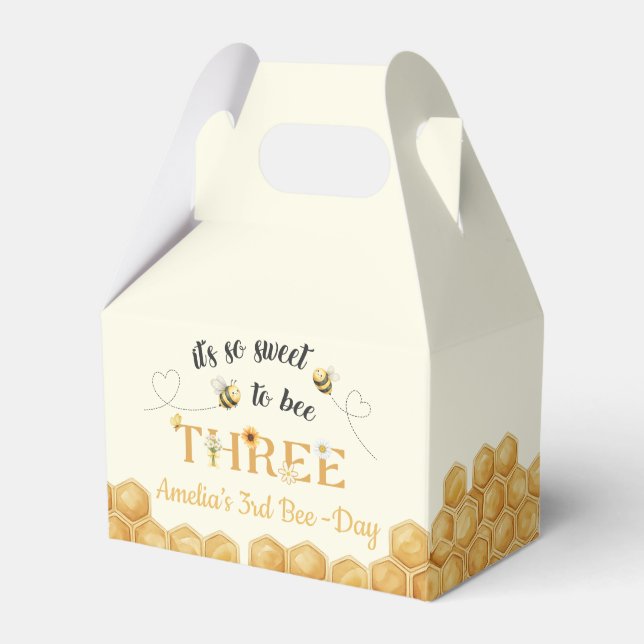 It's So Sweet To Bee 3rd Birthday Geschenkschachtel (Vorderseite)