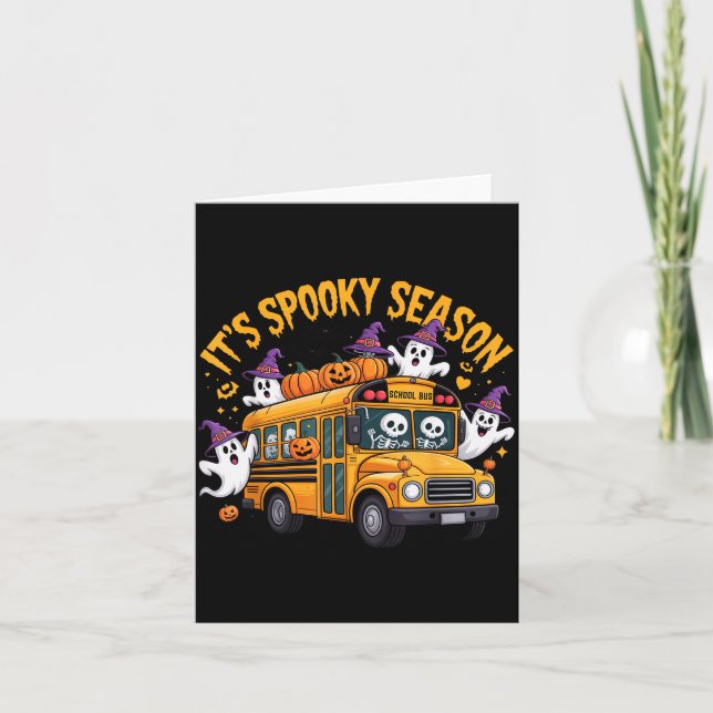 It's Soky Season Funny Teacher Halloween School Bu Karte (Vorderseite)