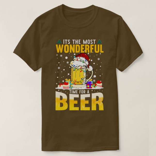 Its The Most Wonderful Time For A Beer Christmas S T-Shirt (Design vorne)