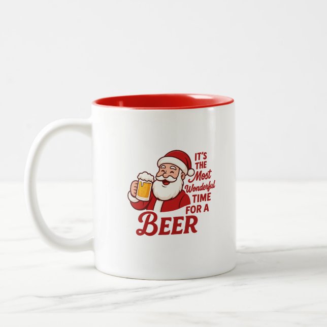 It's the Most Wonderful Time for a Beer Mug Zweifarbige Tasse (Links)