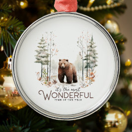 It's the Most Wonderful Time of the Year, Bear Ornament Aus Metall