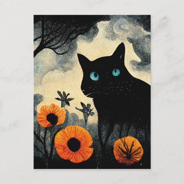 Its the most wonderful time of the year black cat postkarte (Vorderseite)