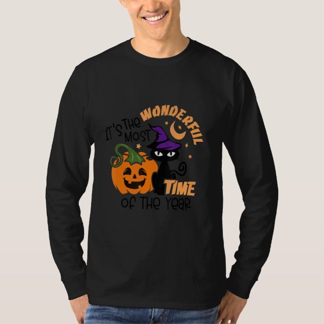 It's the Most Wonderful Time of the Year black cat T-Shirt (Vorderseite)