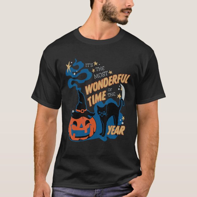 It's the Most Wonderful Time of the Year black cat T-Shirt (Vorderseite)