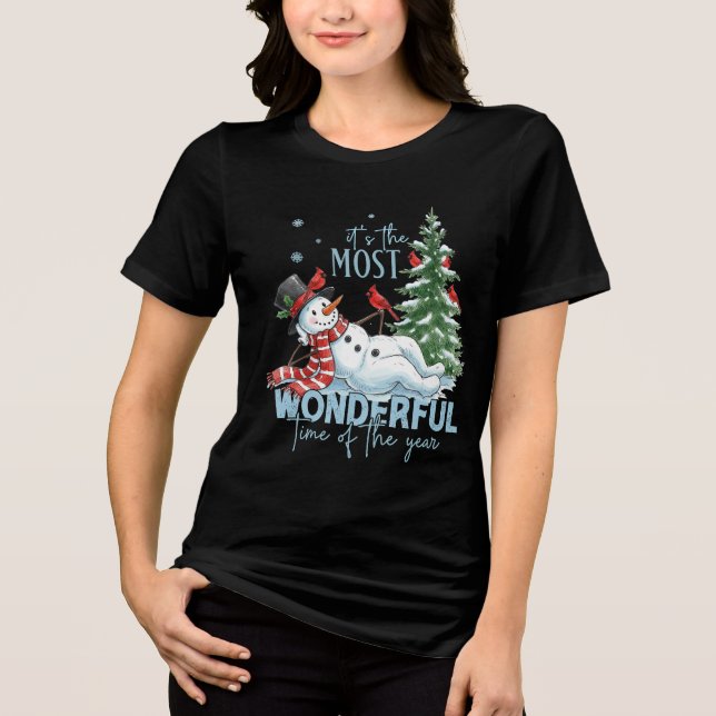 It's The Most Wonderful Time Of The Year Christmas Tri-Blend Shirt (Vorderseite)