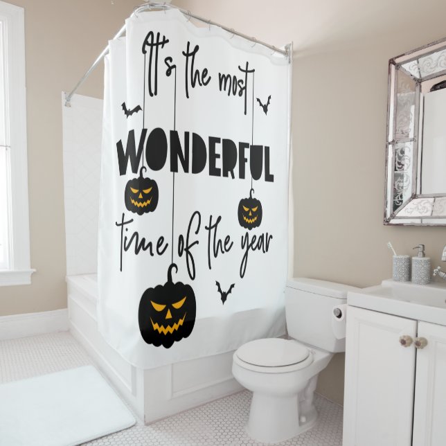 It's the Most Wonderful Time of the Year Halloween Duschvorhang (Beispiel)