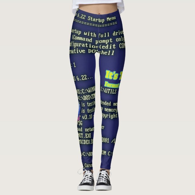 It's Time To Format My Laptop Leggings (Vorderseite)
