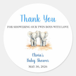 It's twin Boys Baby Shower Stickers