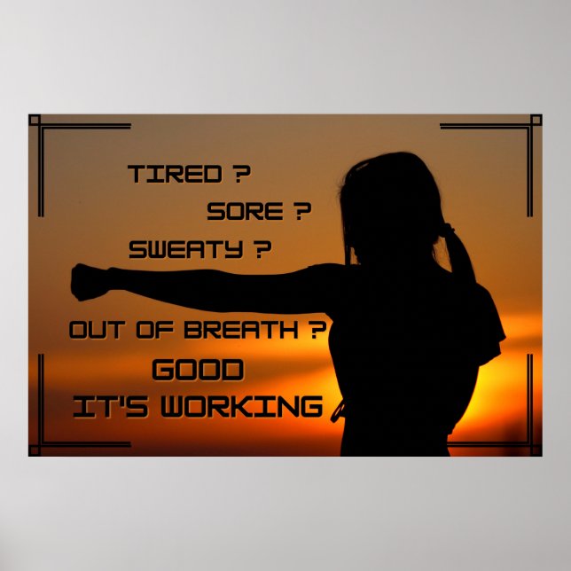"It's Working" Positive Wall Art Poster (Vorne)
