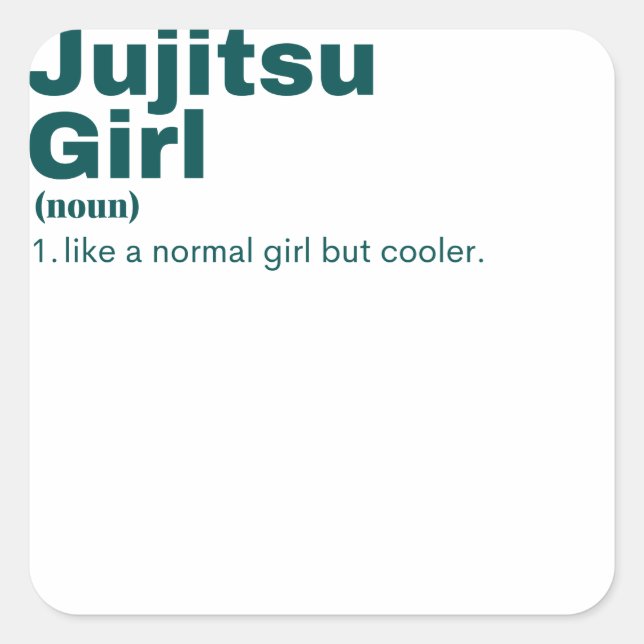 Itsu Girl - Jujitsu Quadratischer Aufkleber (Vorderseite)