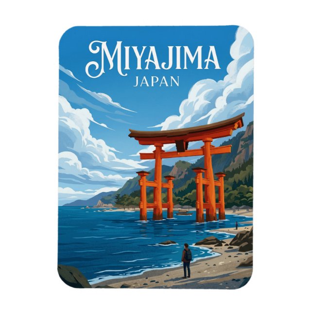 Itsukushima-Schrein Japan Magnet (Vertikal)