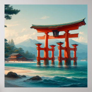 Itsukushima-Torii, Itsukushima-Schrein, Miyajima Poster