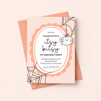 Itsy Bitsy Spider Geburtstagseinladung Einladung
