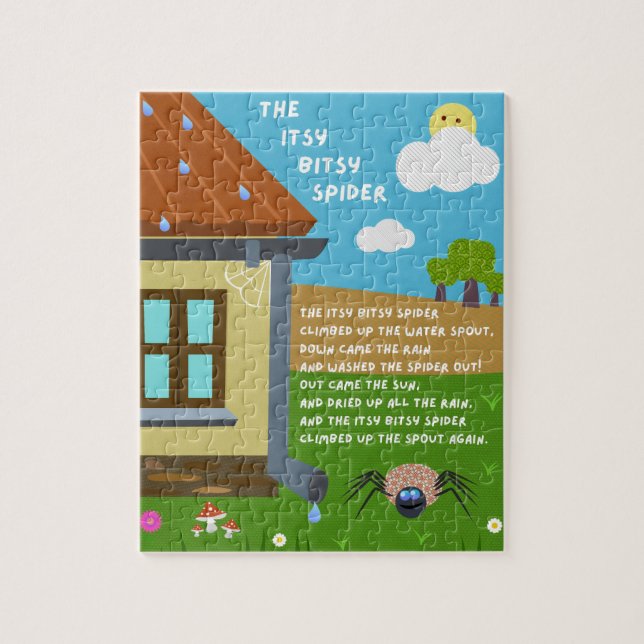 Itsy Bitsy Spider Nursery Rhyme Puzzle (Vertikal)