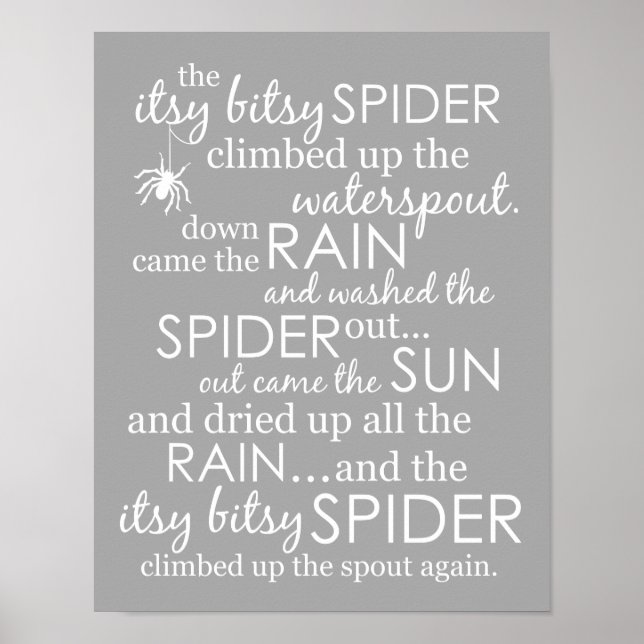 Itsy Bitsy Spider Poster (Vorne)
