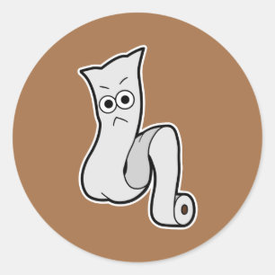 Ittan-momen- japanisches Tuch Roll Yokai Runder Aufkleber