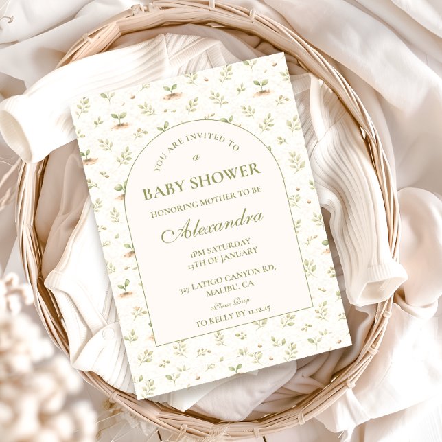 ittle Sprout Garden Party Baby Shower Einladung (Von Creator hochgeladen)