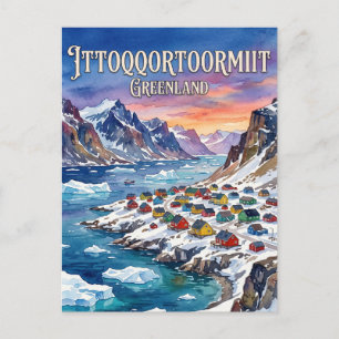 Ittoqqortoormiit Dorf Grönland Postkarte