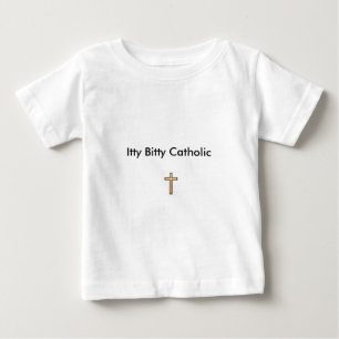 Itty Bitty katholischer langärmliger Bodysuit Baby T-shirt