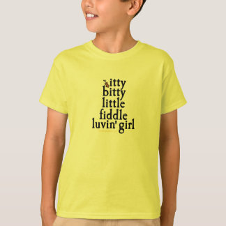 itty bitty kleines Geige luvin Mädchen T-Shirt